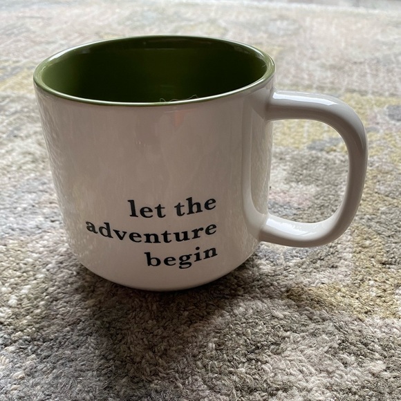 Threshold Green Color inside White Coffee Cup Let the Adventure Begin Mug - Picture 6 of 6